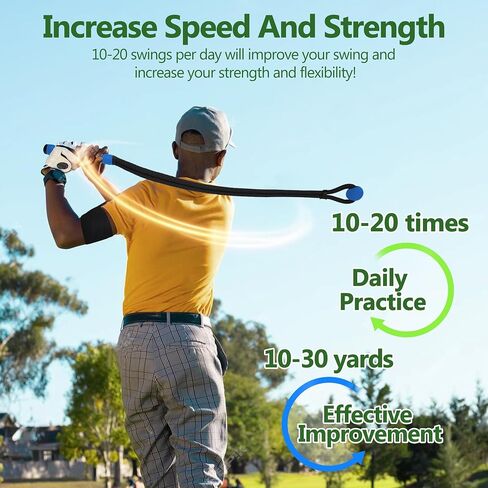 Golf Rope Swing Trainer Set-Golf Swing Training Aid,Improved Golfers Swing and Master Tempo,Golf Gifts for Men Golfers,Included Swing Correcting Arm Band&Rope Trainer with Weighted Ball in Saudi Arabia