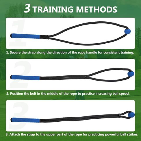 Golf Rope Swing Trainer Set-Golf Swing Training Aid,Improved Golfers Swing and Master Tempo,Golf Gifts for Men Golfers,Included Swing Correcting Arm Band&Rope Trainer with Weighted Ball in Saudi Arabia