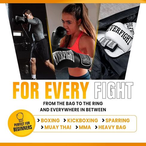 Adult Boxing Gloves Set - Incl. 3m Boxing Wraps & Carrying Bag, Padded Muay Thai, MMA, Kickboxing and Heavy Bag Gloves with Hand Wraps - Sizes 10 oz, 12 oz, 14 oz, 16 oz in Saudi Arabia