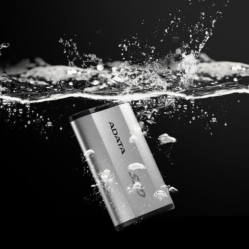 ADATA SD810 1000G IP68 مقاومة للماء حتى 2000 ميجابايت/ثانية USB 3.2 Gen 2 USB-C محرك أقراص الحالة الصلبة الخارجي - أسود لهاتف iPhone 15/Pro/Max، Android (SD810-1000G-CBK) in Saudi Arabia