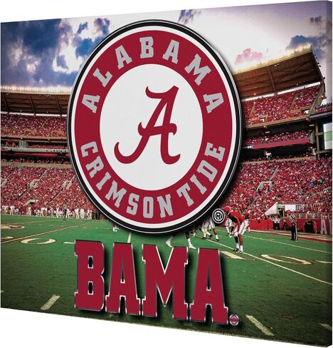 FOCO Alabama Crimson Tide NCAA Canvas Wall Sign in Saudi Arabia