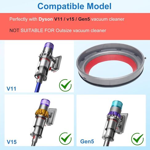 قطع غيار دلو صندوق الغبار بحلقة إغلاق ثابتة V11 لـ Dyson V11 V15 SV14 ملحقات المكنسة الكهربائية مجموعة قطع غيار علبة المكنسة الكهربائية، وليس للحجم الكبير V11 in Kuwait