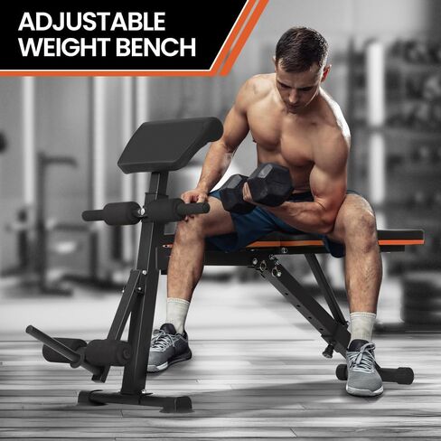 Panana Multi-Functional Gym Bench Adjustable Weight Bench Workout Bench Exercise Strength Versatile Training Fitness Equipment Roman Chair for Hyper Back Extension Home Gym in Kuwait