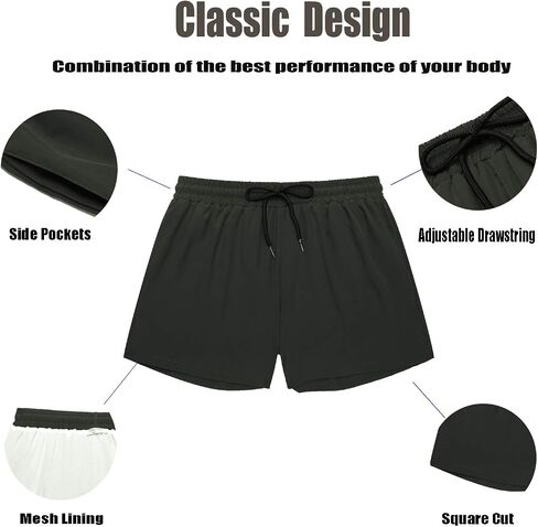 COOFANDY Men's Swimming Trunk Quick Dry Swimwear Bathing Suit Beach Board Short in Saudi Arabia