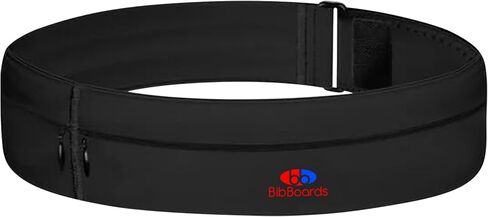 Running Belt for Men & Women - Water & Sweat-Resistant No Bounce Runners Fanny Pack for Phone, Keys, Cards & Money, Adjustable Running Band for Marathon, Jogging, Hiking, Cycling - Black in Saudi Arabia