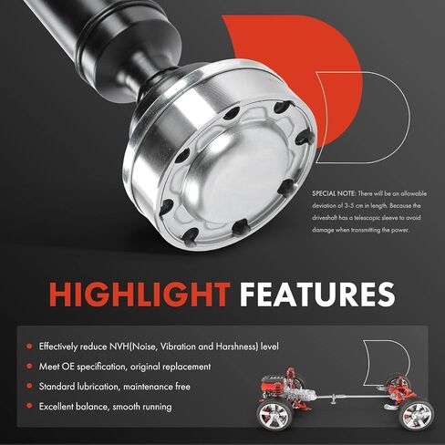 A-Premium Rear Complete Drive Shaft Prop Shaft Driveshaft Assembly Compatible with Jeep Grand Cherokee 2011, AWD, Replace# 52123514AA, 52123514AB in Saudi Arabia