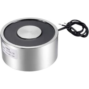 uxcell DC24V 1000N Force Eelectric Lifting Magnet Electromagnet Solenoid Lift Holding 80mm X 38mm Silver Tone