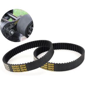 2Pcs Skateboard Drive Belts for Meepo Voyager/Envy/Hurricane Carbon/Hurricane Bamboo/Flow/NLS, Durable 15mm Width HTD-5M Wheel Belt Skateboard Kit