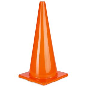 Champion Sports 28" High Visibility Flexible Vinyl Cone for Athletics and Social Distancing, Orange