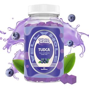 Well&Whole TUDCA 1000mg Gummies with Milk Thistle 500mg - Liver Health Aid for Detox and Cleanse - Tudca Bile Salts Supplement - Vegan, Non GMO, Gluten-Free, 60 Counts