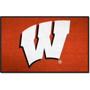 FANMATS - 1640 NCAA University of Wisconsin Badgers Nylon Face Starter Rug 19"x30"