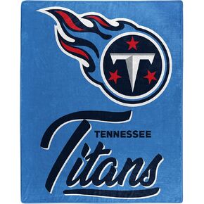 Northwest NFL Tennessee Titans Unisex-Adult Raschel Throw Blanket, 50" x 60", Signature
