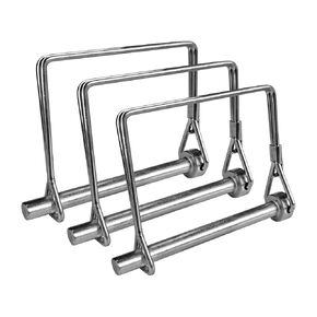 1/4" x 4" Square Safety Coupler Pins, Square Locking Pins, Safety Locking Pins, Square Trailer Pin Buckles, Iron Fence Pins, Cage Door Axle Locking Pins (3 Pack)