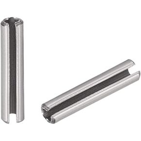 uxcell Slotted Spring Pin - M1.5 x 8mm 304 Stainless Steel Split Spring Roll Dowel Pins Plain Finish 20Pcs