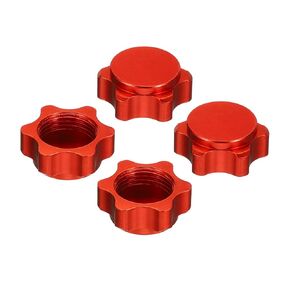 MECCANIXITY Aluminum 19mm/0.75 Inch RC Wheel Nut M12x1.0mm Coupling Wheel Nuts RC Wheel Nut Dustproof for 1/8 RC Model Car Trucks Off Road Car Upgraded Parts Pack of 4(Black)