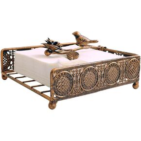 Flat Bronze Bird Metal Napkin Holder with Vintage and Classic Design For Kitchen and Dinner Table