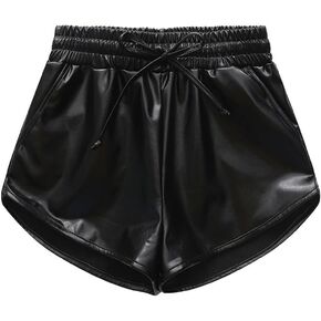 Girls' Metallic Shorts Shiny Hotpants Colourful Sparkly Dance Shorts for 4-13 Years
