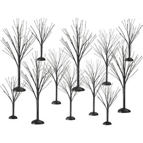 زينة شجرة الهالوين عرض شجرة أشجار فرعية عارية شجرة اصطناعية فروع شجرة وهمية مجموعة شجرة الطاولة لحفلات الهالوين ديكور طاولة المكتب المنزلي، مقاسات متعددة (أسود، 12 قطعة) in Kuwait