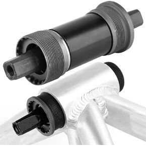 Yctze Bicycle Bottom Bracket for Square Tapered Spindle Crank, MTB 125mm 73x142mm, 68mm Threaded, Shimano Compatible, Bike Crank Square Taper BSA 122, 68x122.5mm