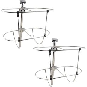 Boat Fender Holder,316 Stainless Steel Marine Folding Double Fender Rack for Boat Fender (Hold 4 Fenders)