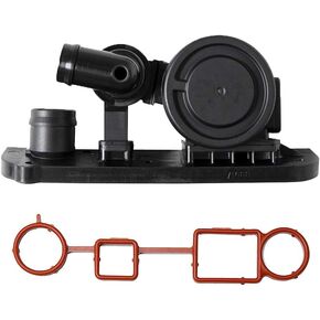 PCV Crankcase Vent Valve + Gasket + Hose Replacement For 2005 2006 VW Jetta Passat Audi A3 A4 A4 Quattro 2.0T FSI Black