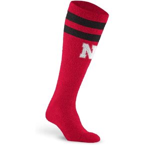 For Bare Feet Women's NCAA Cozy Feather Compression Varsity Stripe Team Color