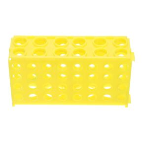 PATIKIL 80 Wells Tube Rack, 1 Pcs Vial Rack Four Panel Centrifuge Tube Holder for Microcentrifuge Tubes 0.5/1.5/2/10/15/50ml, Yellow