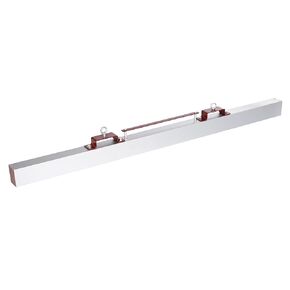 Vestil HFMS-72 Steel Forklift Hanging Magnetic Sweeper 72 in. Wide 75 Lb. Capacity Silver