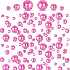 FUTUREPLUSX 200PCS Floating Pearls No Hole Vase Fillers, Floating Beads Table Centerpieces Gloss Pearl Beads Mixed Sizes for Floating Candle Home Decoration,(8/14/18mm)Silver Pearl Easter Party Decor