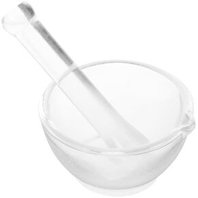 Healvian Healvian 1 Set Mortars and Pestle Bowl,Glass Pestle and Bowl,Medicine Mixer Grinding Mill Tools,Garlic Pepper Seasoning Smasher,Mixer and Grinders for Pharmacy or Science Lab,60mm