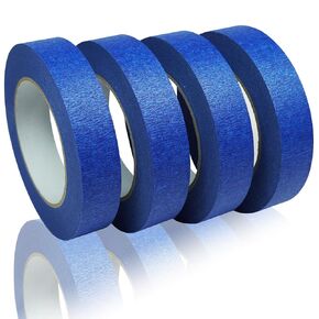 Painters Tape 1 Inch Wide, 4-Pack Blue Tape for General Purpose Use, 1 Inch X 55 Yards X 4 Rolls, 220 Yards in Total