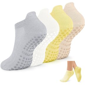 Non Slip Pilates Socks with Grips for Women, Yoga Socks For Pure Barre,Hospital, Barefoot Workout, Athletic Socks