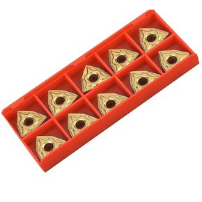 10 Pack WNMG080408 Carbide Turning Inserts,WNMG432 Indexable Milling Blades for MWLNR Lathe Tool Holder