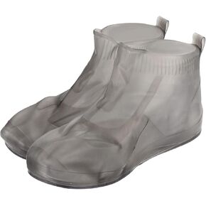 PATIKIL XXL Reusable Rain Shoe Cover, 1 Pair Silicone Waterproof Non-Slip Overshoes Foldable Galoshes Protectors for Men & Women Rainy Snow Outdoor, Gray