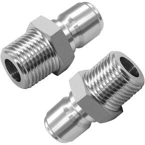 JoyTube Male Quick Disconnect NPT 1/2" 304 Stainless Steel Homebrewing Connector Sanitary Fitting (Pack of 2)