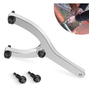 Heavy Spanner Wrench with 5/16" and 3/8" Pins, Adjustable Gland Nut Wrench for Removing Hydraulic Cylinder