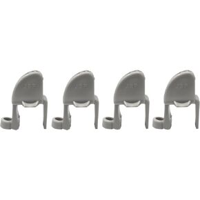 JSP Manufacturing Grey Quick Adjust Boat Fender Clips, Adjustable Pontoon Boat Square Rail Fender Cleats/Clips/Hangers for Pontoon Bumpers, Pontoon Boat Accessories for Bumpers