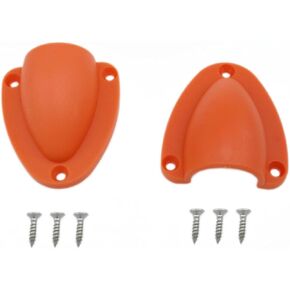 Meuey Lyot-Nylon Marine Clamshell Vent Cable Hose Vent Cover Marine Sensor Connection Cover Clam Shell Vent with mounting Screw, for Marine Yachts, Orange 2.5 x 2.28 inches, 2pcs