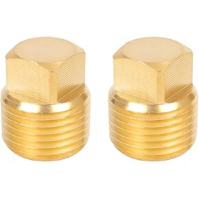 Solid Brass Boat Drian Plug Kit, 1/2" NPT Boat Male Plug, Marine Garboard Transom Drain Plugs for Most Boat Hulls