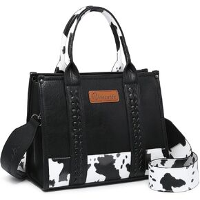 VANSARTO Denim Tote Bag for Women Aztec Top Handle Satchel Purse Boho Shoulder Handbags with Wristlet