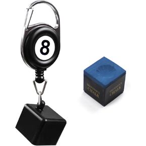Scott Edward Snooker Chalk Holder Pen Table Chalk Magnetic Pool Cue Chalk Holder Stainless Steel Billiard Chalk Holders for Cue Sports Accessories Billiard Accessories