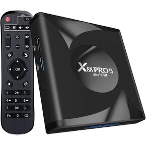 Android TV Box, TV Box Android 13.0 OS Quadcore 64bit WiFi6 Dual-WiFi Ethernet Bluetooth HDR10+ USB3.0 8K HD 3D 4GB RAM 32GB ROM Android Box for Smart TV