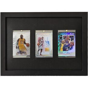 Baseball Card Display Box,Graded Sports Card Display Box,3-Card Graded Frame,Transaction Card Display Frame Suitable for Baseball,Basketball,Football Sports Card Display Box(3 35PT Magnetic Clips)