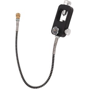 Keenso Diving Refill Adapter with Gauge Hose Aluminium Alloy Portable Rustproof Yolk Fill Station