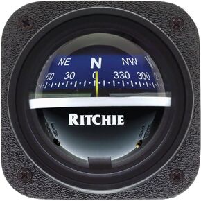 RITCHIE COMPASS V-537B Explorer Compass - Bulkhead Mount - Blue Dial