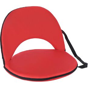 PATIKIL Stadium Seat Cushion for Bleacher Foldable Reclining Floor Chair with 6 Position Adjustable Back Support Waterproof Thick Padding for Sports Picnic