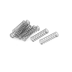 uxcell Compression Spring,304 Stainless Steel,4mm OD,0.4mm Wire Size,8mm Compressed Length,15mm Free Length,5.3N Load Capacity,Silver Tone,10Pcs