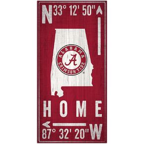 Fan Creations NCAA Alabama Crimson Tide Unisex University of Alabama Coordinate Sign, Team Color, 6 x 12, (C1034-Alabama)