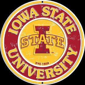 Hangtime Iowa State University - Iowa Cyclones - 12 inch Circle Sign