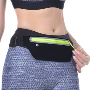 GLBSUNION Slim Running Belt, Ultra Light Bounce Free Waist Pouch Fitness Workout Belt Sport Waist Pack Exercise Waist Bag for Apple iPhone 12 11 X XS XR 8 Samsung in Running Gym Marathon Cycling